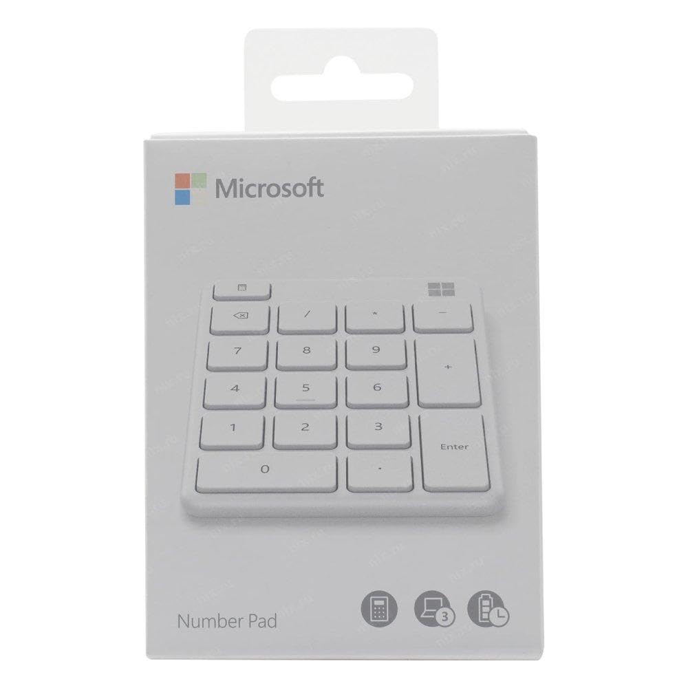 Microsoft - Microsoft テンキー NUMBER PAD GLACIER Microsoft white Number Pad Glacier Standalone pad for